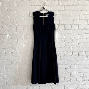 NWT Calvin Klein Size 2 Black MIDI Dress